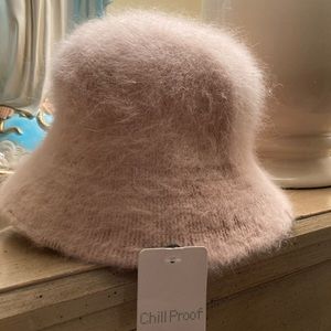 Pink Rabbit Hair Hat. NWT